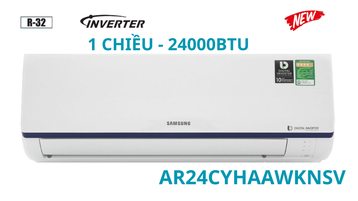 Điều hòa Samsung 1 chiều 24000BTU inverter wind-free
