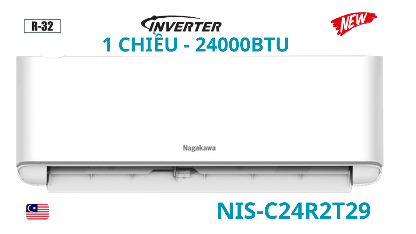 Điều hòa Nagakawa 24000BTU 1 chiều inverter
