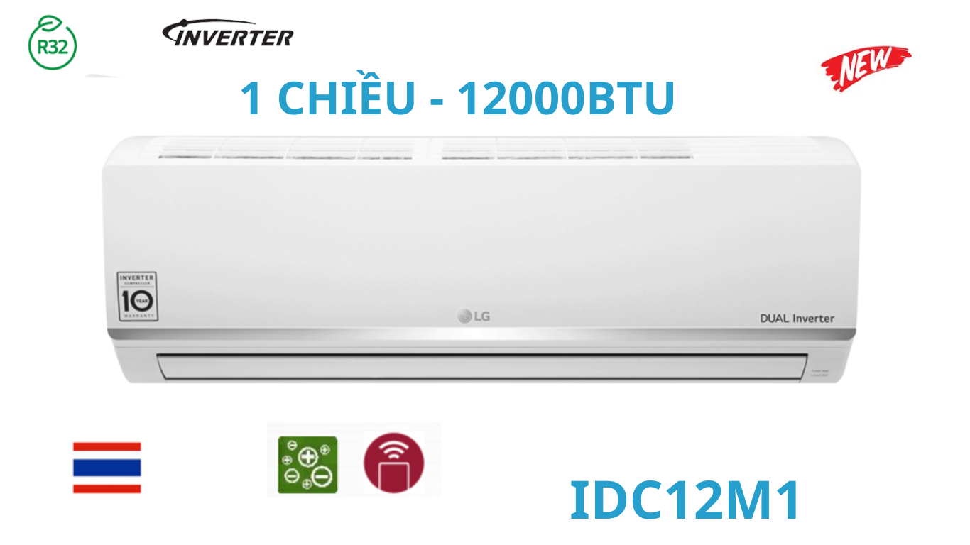 Điều hòa LG 1 chiều 12.000BTU inverter