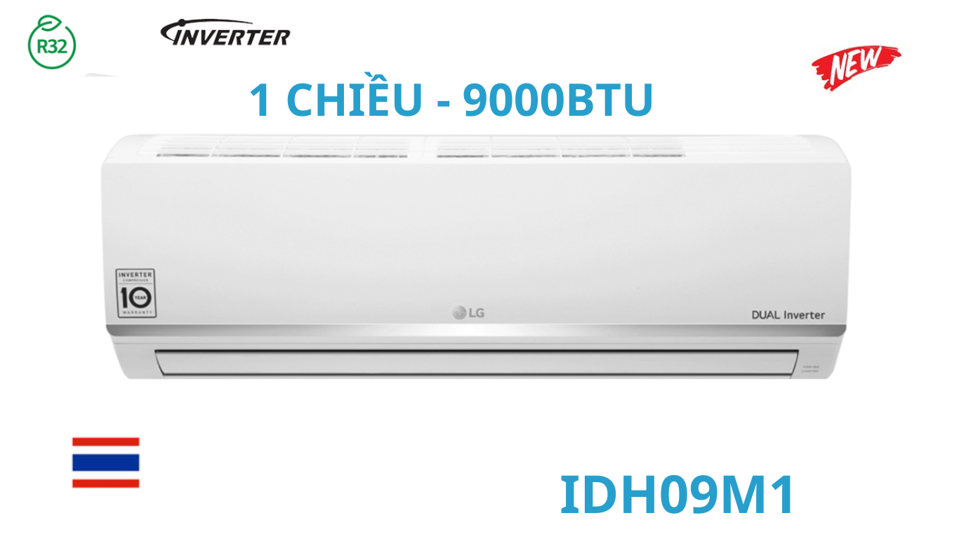 Điều hòa LG 1 chiều 9.000BTU inverter