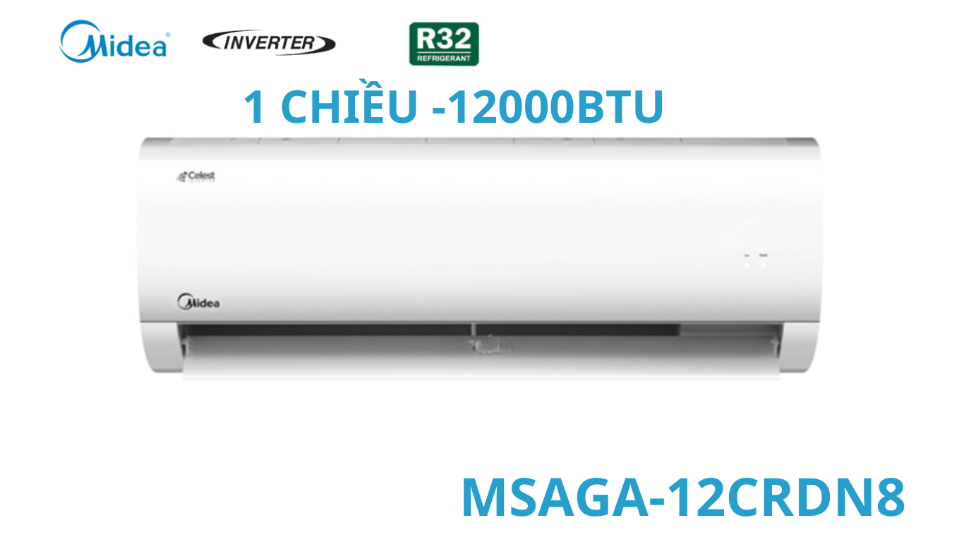 Điều hòa Midea 12000 BTU 1 chiều inverter