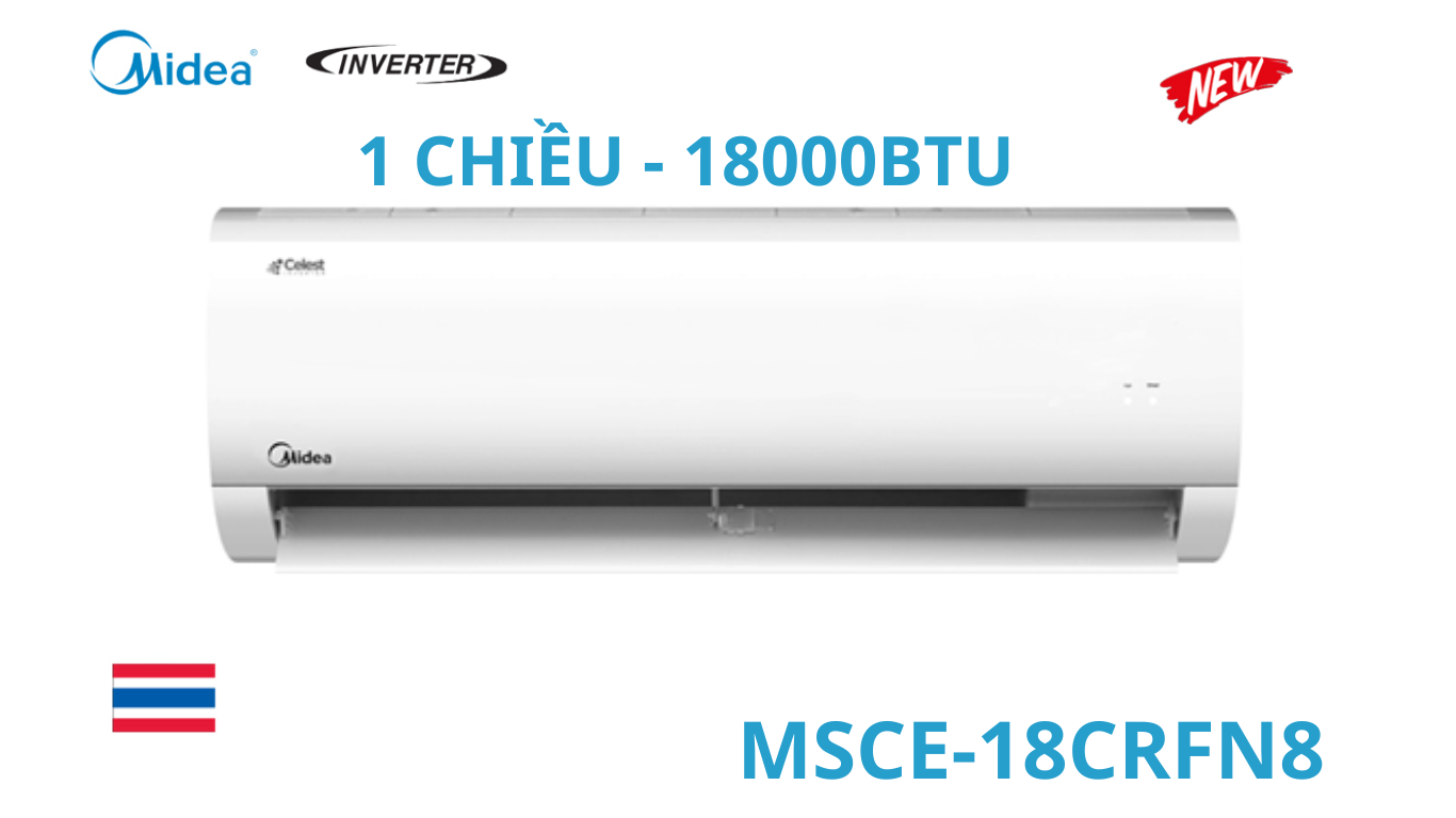 Điều hòa Midea 1 chiều 18.000BTU Inverter