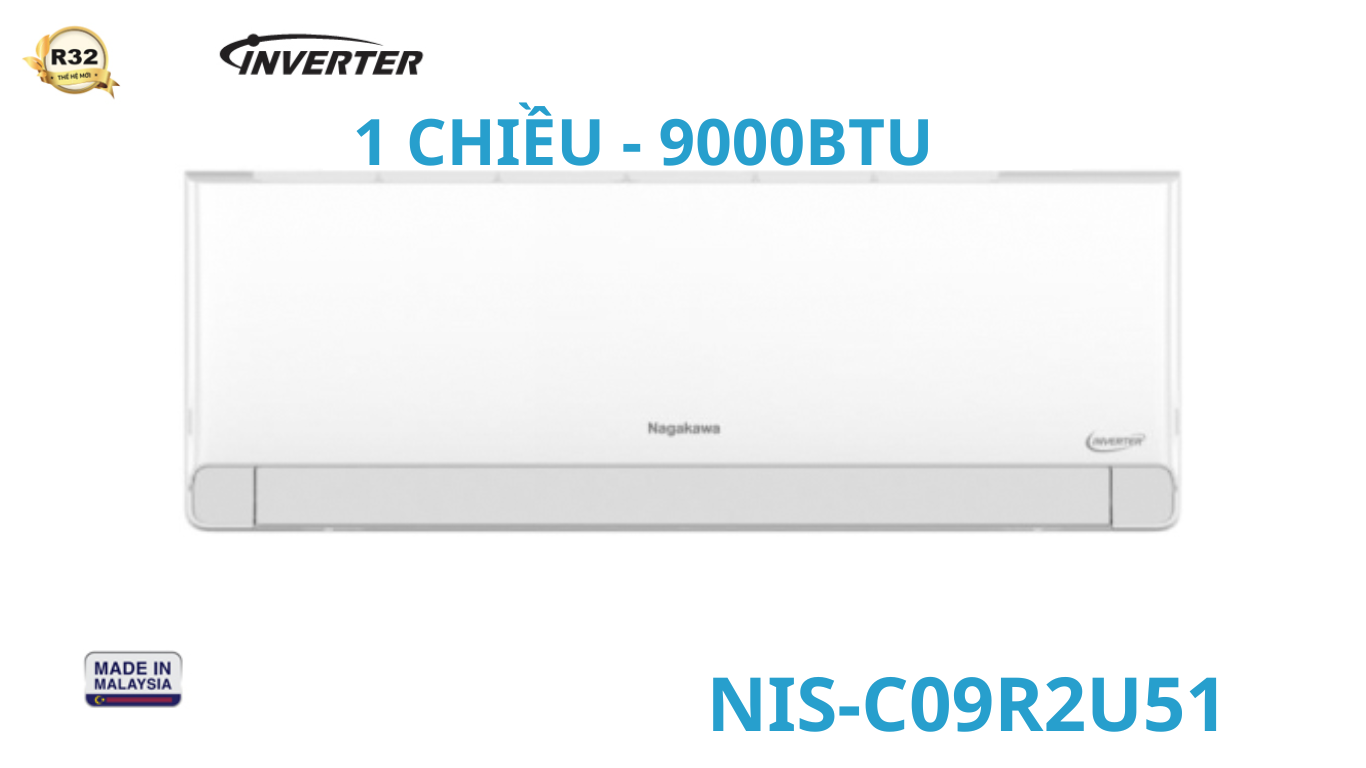 Điều hòa Nagakawa 9000BTU 1 chiều inverter
