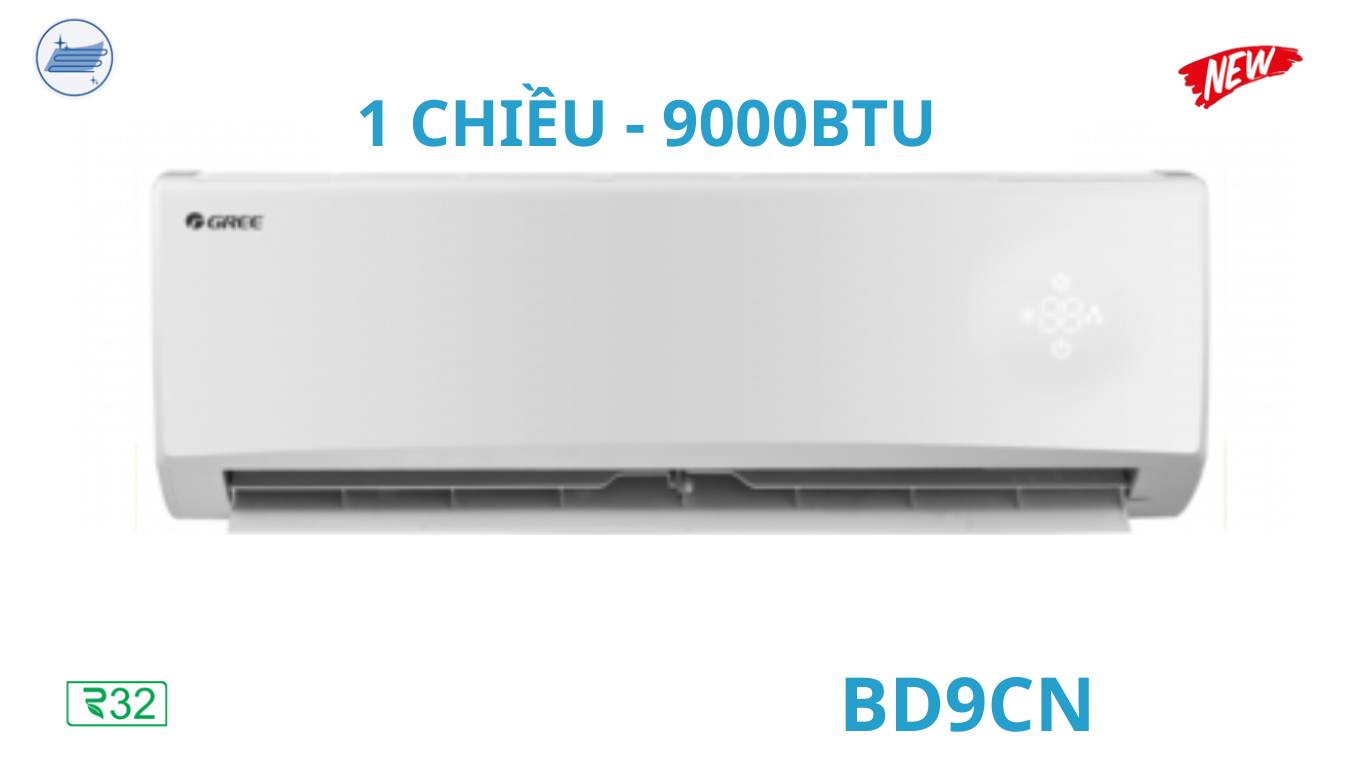 Điều hòa Gree 9.000BTU 1 chiều