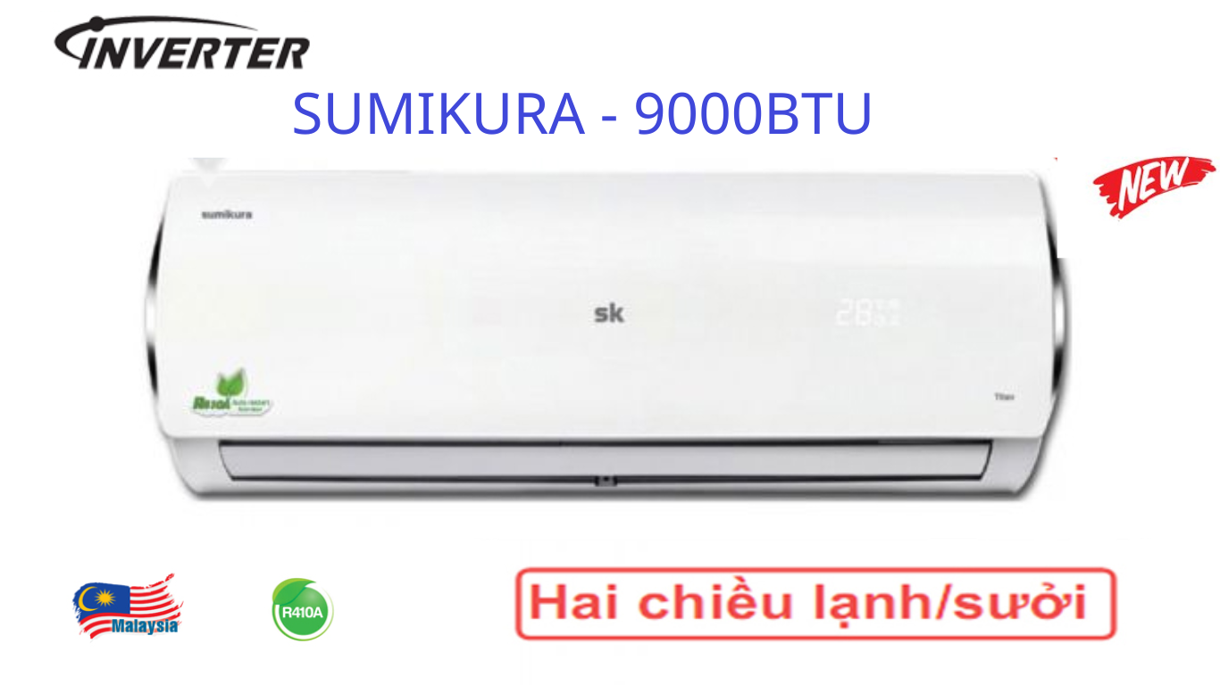 Điều hoà Sumikura 2 chiều 9000BTU inverter